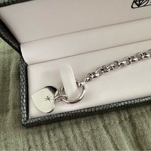 NIB Rogers & Holland “return to tiffany’s” inspired bracelet with diamond accent